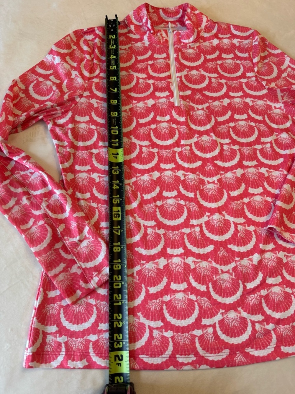 Gottex Coral Seashell Set -Long-sleeve half-zip top and matching skort, sz XS - Picture 7 of 14